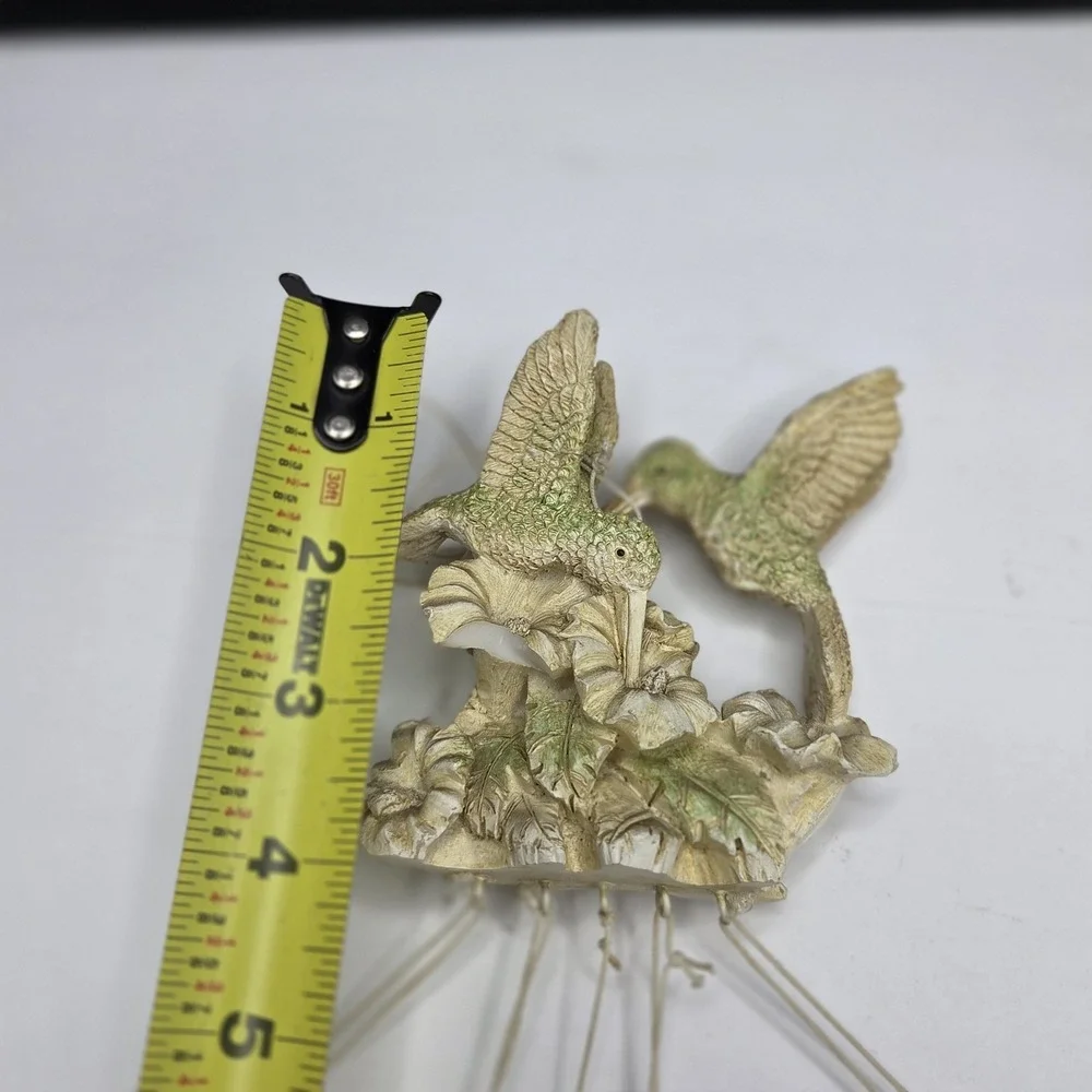 Hummingbird Wind Chime Resin Hanging Garden Decor Metal Chimes Patio Porch